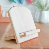 Mini Book Stand - Maple Wood - Table Top Display - 8" h x 8" w