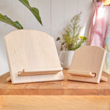 Mini Book Stand - Maple Wood - Table Top Display - 8" h x 8" w