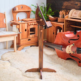 Music Stand with Walnut Stain Finish - 28" Stem