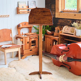 Music Stand with Walnut Stain Finish - 40" Stem