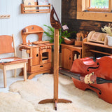 Music Stand with Walnut Stain Finish - 40" Stem