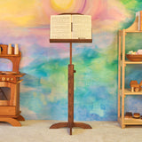 Rustic Walnut Music Stand - 28" or 40" Stem