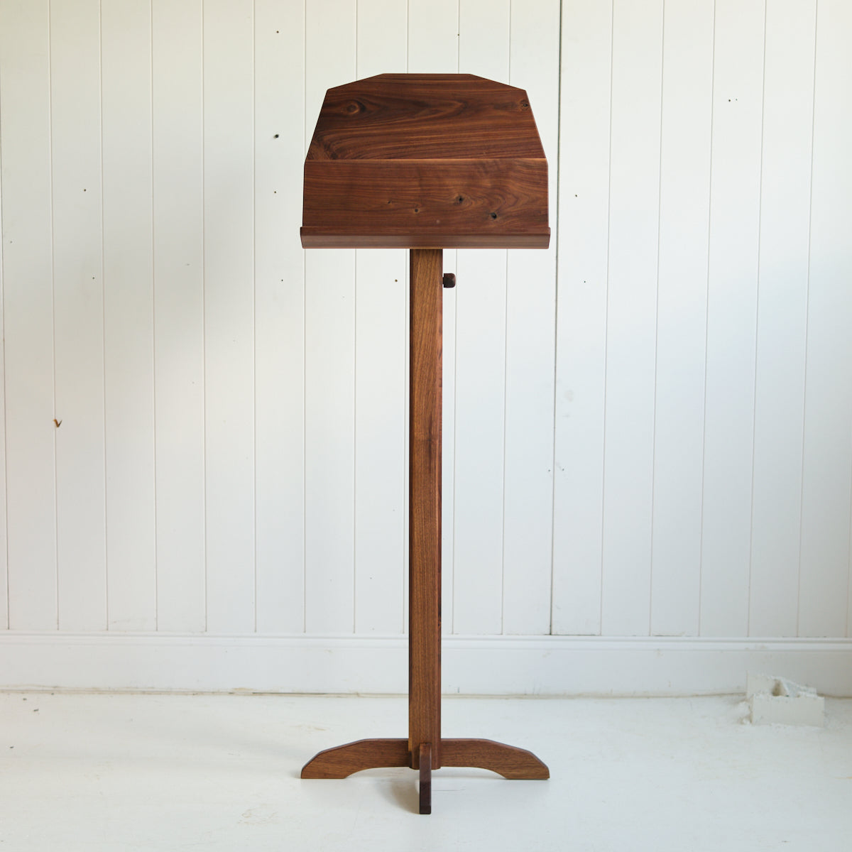 Rustic Walnut Music Stand - 28" or 40" Stem