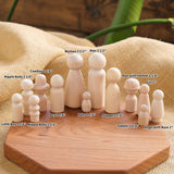 Wooden Craft Peg Dolls - Select Individually