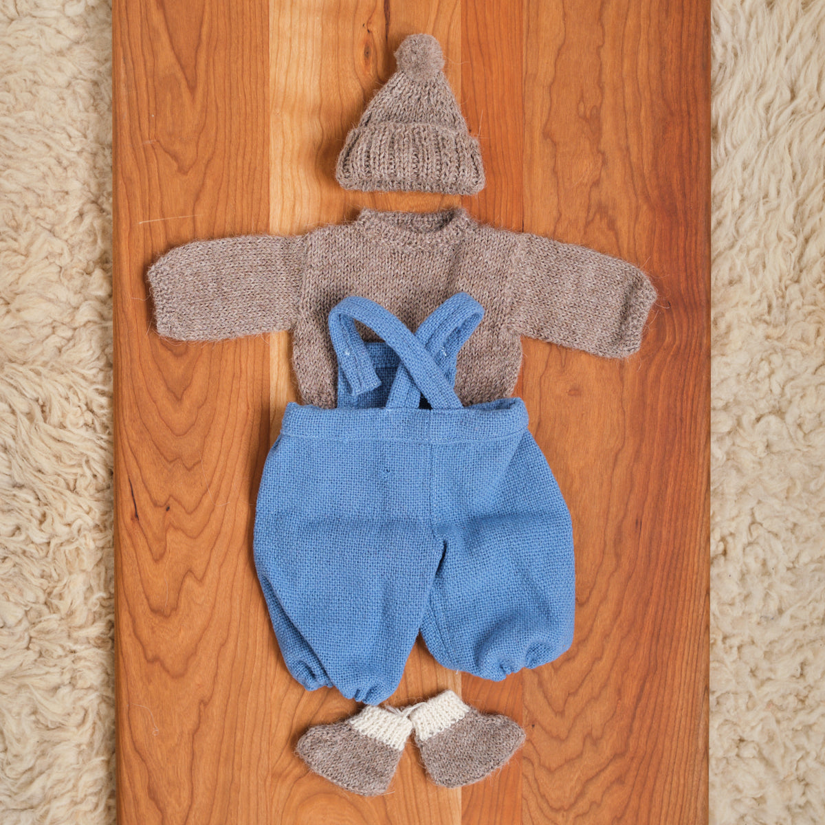 14" Waldorf Boy Doll Alpaca Knitted Outfits