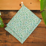 Cotton Gift Bags - Green and Blue Leaves