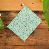 Cotton Gift Bags - Green and Blue Leaves
