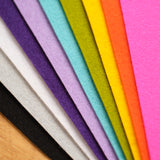 Rainbow Wool Felt Sheets - Bundle of 10