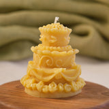 Cake Shaped Beeswax Candle