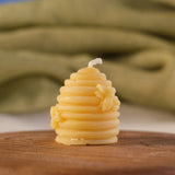 Bee Skep Shaped Votive Beeswax Candle