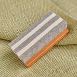 Camden Rose Felt Chalkboard Eraser - Gray & White Stripe