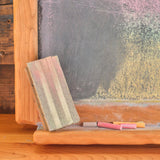 Camden Rose Felt Chalkboard Eraser - Gray & White Stripe