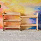 32" Adjustable Maple Wood Shelving Unit/Bookcase + Add-on Parts