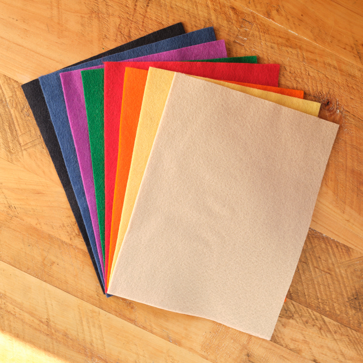 Wool Felt - Bundle of 8 - 8.5" x 12" Sheets - Special Packs