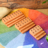 Cherry Wood Crayon Holders with Postcard/Art Slot, 3 options