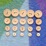 Wooden Button Assortment - 20 Pieces - 4 Sizes