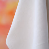 Organic White Cotton Velour Baby Blanket - 32" Square