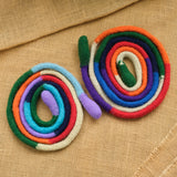 Multi-Colored Felted Jump Rope, 76"+ or 96"