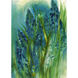 Grape Hyacinths Card and Envelope by Sigrid Mahncke, 4-1/8" x 5-7/8"