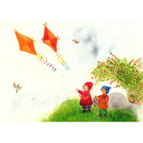Kite Flying, Postcard by Anke Christel-Weidemann - 4-1/8" x 5-7/8"