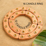 Cherry Birthday Ring - 16 (with removable brass candle cups - with or without candles)