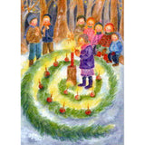 Advent Garden Spiral in Forest Postcard by Ilona Bock - 4 1/8" x 5 13/16"