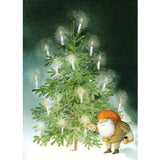 Tomten and the Candlelit Tree, Postcard - 4-1/8" x 5-7/8"