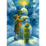 Candlelit Snowman, Postcard - 4-1/8" x 5-7/8"