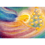 Angel with Christmas Tree Postcard by Ruth Elsasser - 4 1/8" x 5 13/16"