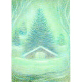 Christmas Forest Postcard by Ruth Elsasser - 4 1/8" x 5 13/16"