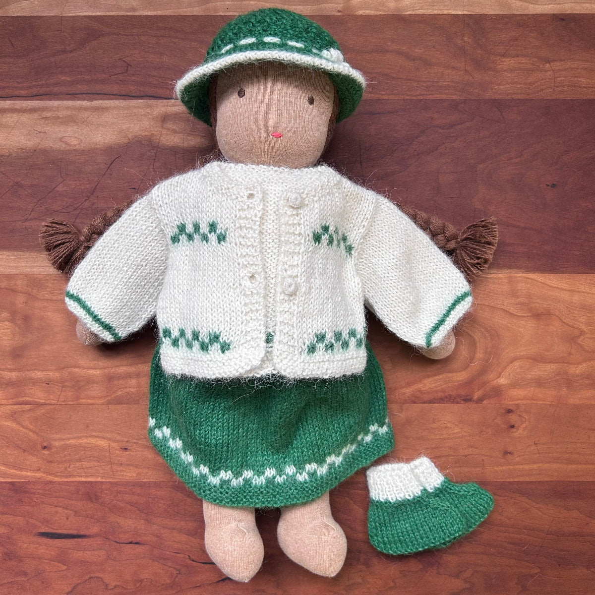 14" Waldorf Doll Alpaca Knitted Outfits