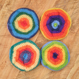 Felted Wool Rainbow Flying Disc/Frisbee