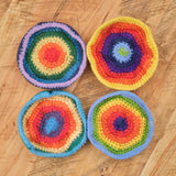 Felted Wool Rainbow Flying Disc/Frisbee