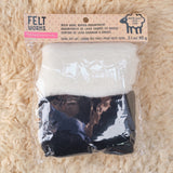 Wool Roving White/Black