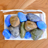 Jumbo Variety Polished Stones/Gems/Rocks - 4 Colors - 8 Stones