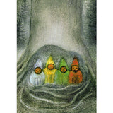 Dwarves in Roots, postcard 4-1/8" x 5-7/8"