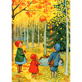 Elsa Beskow Postcard, October - 4-1/8" x 5-13/16"