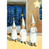 Elsa Beskow Postcard, Star Children - 4-1/8" x 5-13/16"