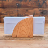 Desktop File Folder Holder - Cherry Wood - 5" L x 2.5" W x 5" H