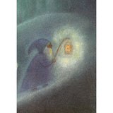 Gnome with Lantern, postcard 4-1/8" x 5-7/8"