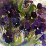 Pansies Card and Envelope by Sigrid Mahncke, 4-1/8" x 5-7/8"