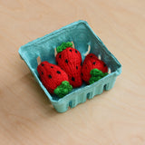 Three Knitted Strawberries