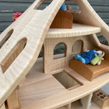 Maple Wood Dollhouse - Three Stories