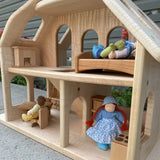 Maple Wood Dollhouse - Three Stories