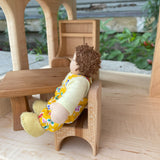 Maple Wood Dollhouse - Three Stories