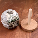 Cherry Wooden Spool Holder with Planet Friendly Organic Hemp Cord