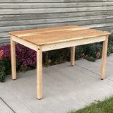 Large Simple Rectangle Table Only with Eco Water-Based Hard Finish - Child or Adult Height - 42" x 28"