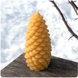 Small Pinecone Beeswax Candle