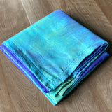 Dyed Organic Cotton Silk Flannel Blanket 38" x 38"