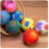 Handmade Wool Felt Ball, Marble Pattern, 8 cm